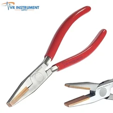  Copper Jaw Pliers Flat Nose Copper Lined Jaws Forming Holding Bending 6.25 Inch