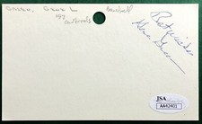GENE GREEN JSA CERTIFIED BASEBALL AUTOGRAPH INDEX CARD 3X5  DIED AT AGE 47