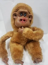 Vintage Russ Berrie Monkey Plush Rubber Face