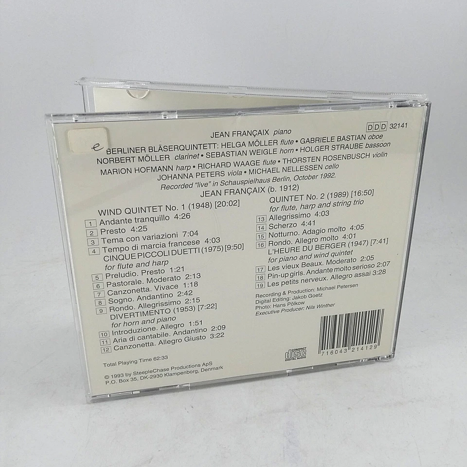 CD 1993 -  Jean Francaix In Concert - Francaix /Berliner Bläserquintett - Bild 2 von 4