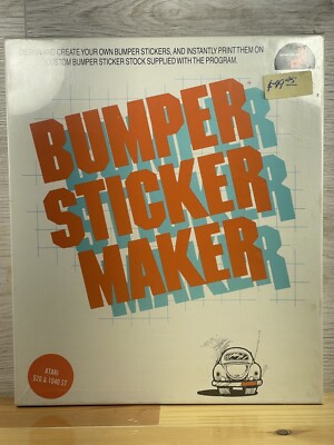 Atari 520st & 1040st Bumper Sticker Maker Factory Sealed