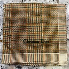 MAN HANKY HOUNDSTOOTH YELLOW GOLD CLASSIC VTG COTTON POCKET ART SQUARE 18 CD10
