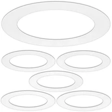 HARRRRD 5 Pack WhiteGoof Trim Ring for 6 inch Recessed Can Lighting Down Light,