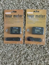 (Qty 2) NKTECH NK-HS2 Inductive Hour Meter for Any Gas Engine, Waterproof, Black