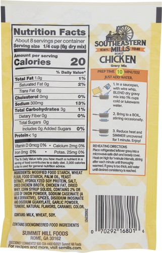 Southeastern Mills Mix Gravy Roast Chicken 1.7 oz (Pack of 24) - 第 2/2 張圖片
