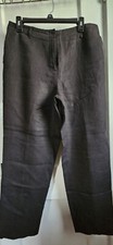 Vtg Talbots Irish 100 Linen Black dress Pants Women Sz 12 full lined/zip fly