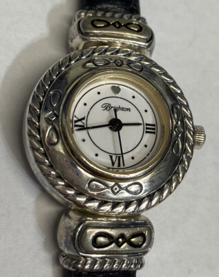 Brighton Cody watch with reversible brown/black leather strap Brighton Canterbury Watch Reversible Black Brown Leather  main image 3