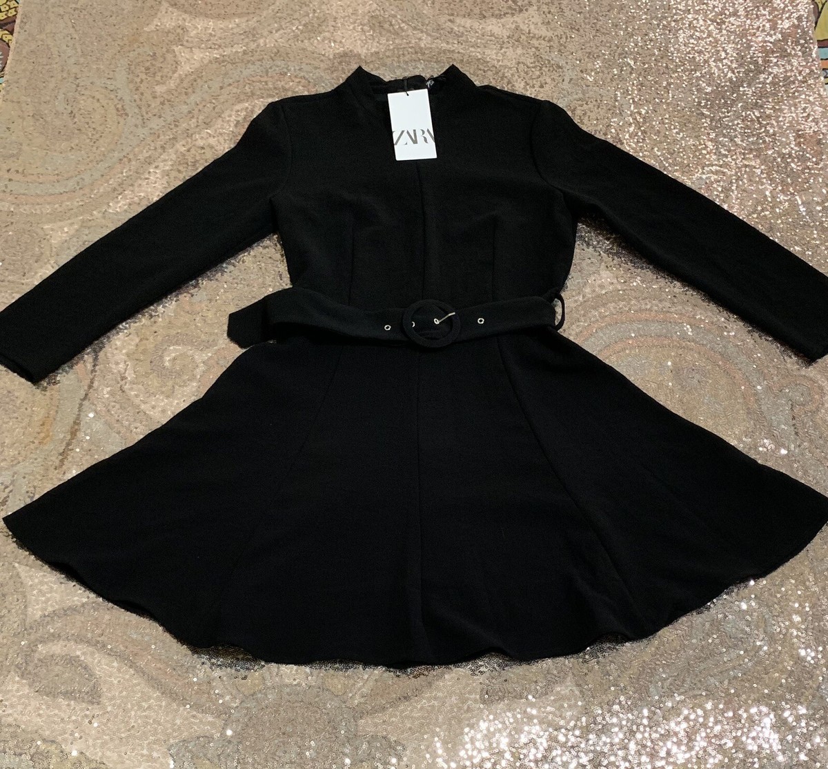 ZARA WOMEN LONG SLEEVES BELTED MINI DRESS BLACK COLOR. SIZE(VARIOUS) | eBay ZARA WOMEN LONG SLEEVES BELTED MINI DRESS BLACK COLOR. SIZE(VARIOUS) | eBay