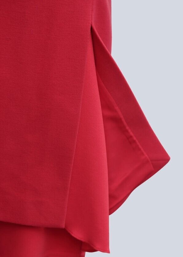 ALBA MODA Damen eleganter Kurzmantel rot Knöpfe Rundhals stretch