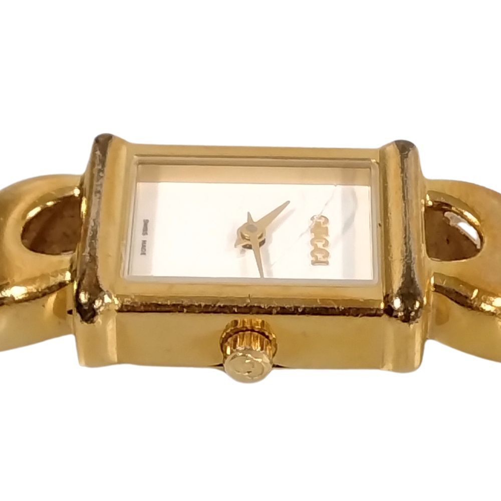 Vintage GUCCI 1800L Ladies Gold Watch Quartz working used