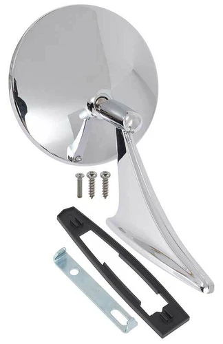 1967 CAMARO, 60 IMPALA, 64-68 CHEVELLE SIDE VIEW MIRROR RIBBED STYLE W/O BOWTIE