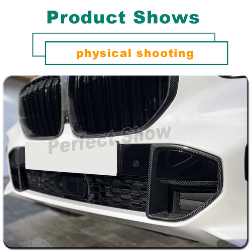 Parachoques delanteros de carbono entradas de aire guardabarros se adapta a BMW X5 G05 M paquete 19-21 - Imagen 3 de 9