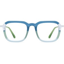 Square Acetate Glasses Unisex Multicolor Plastic Eyeglasses Metal Temple Frame