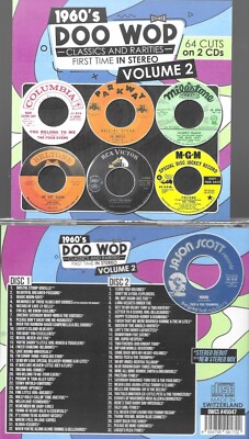 Sixties Doo Wop Classics and Rarities First Time In Stereo, Vol. 2-2 CDs-64 Cuts
