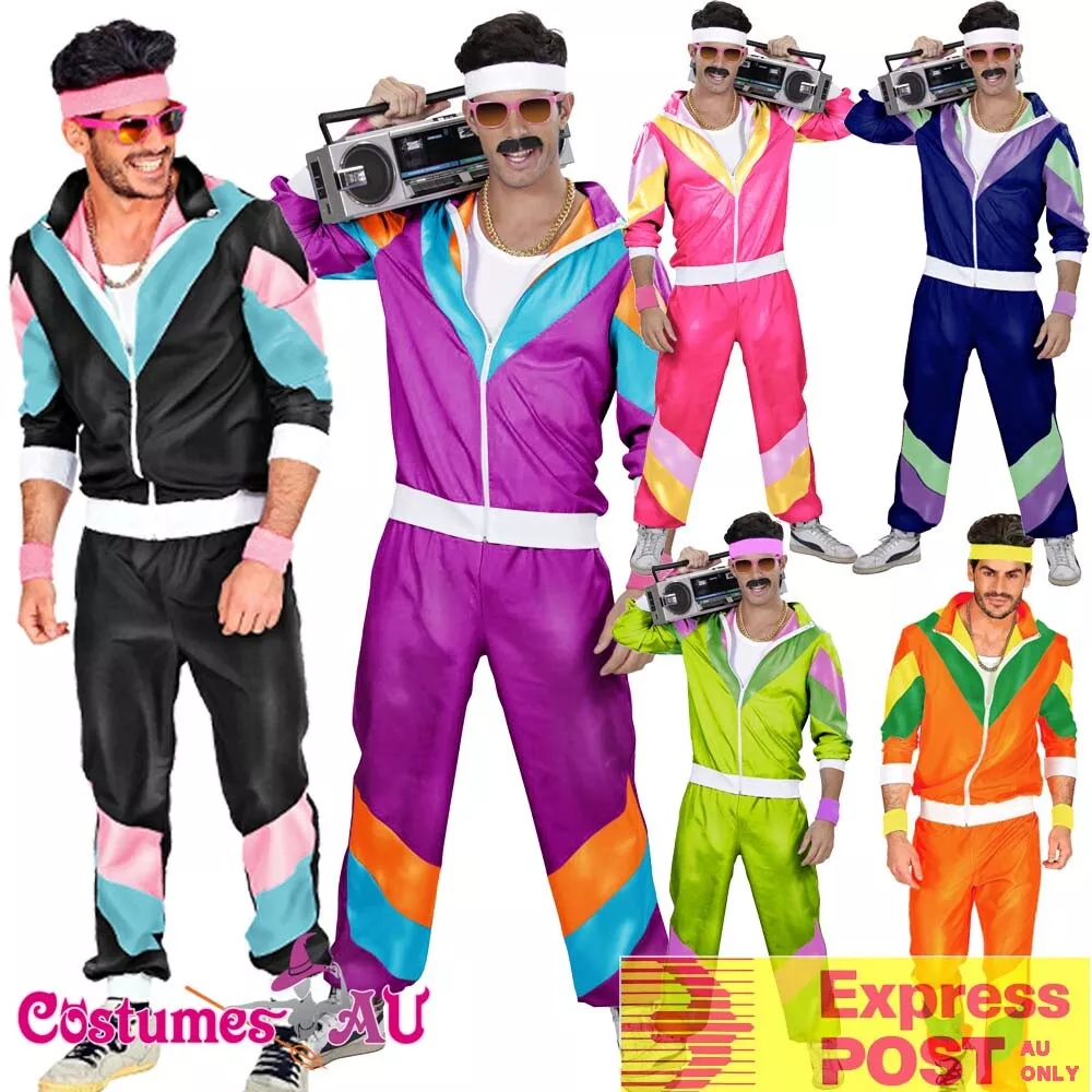 X-F1-1 80s Tracksuit Retro Adult Womens Halloween Costume