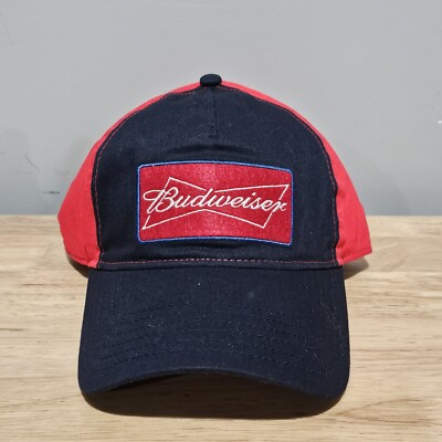 NWOT Budweiser Cap Hat Strapback One Size Beer Cachucha Blue/Red Outdoor 