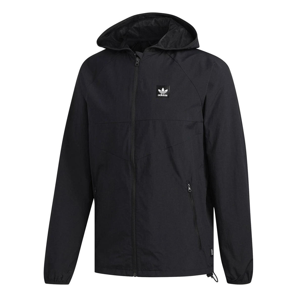 adidas ORIGINALS MEN S DEKUM PACKABLE WIND JACKET TRACK TOP BLACK