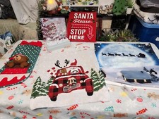 Christmas Decoration Bundle Light up Santa stop here & cushion covers see notes