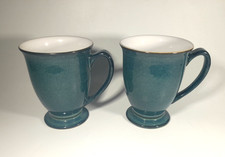2 x Denby Greenwich Footed Mugs