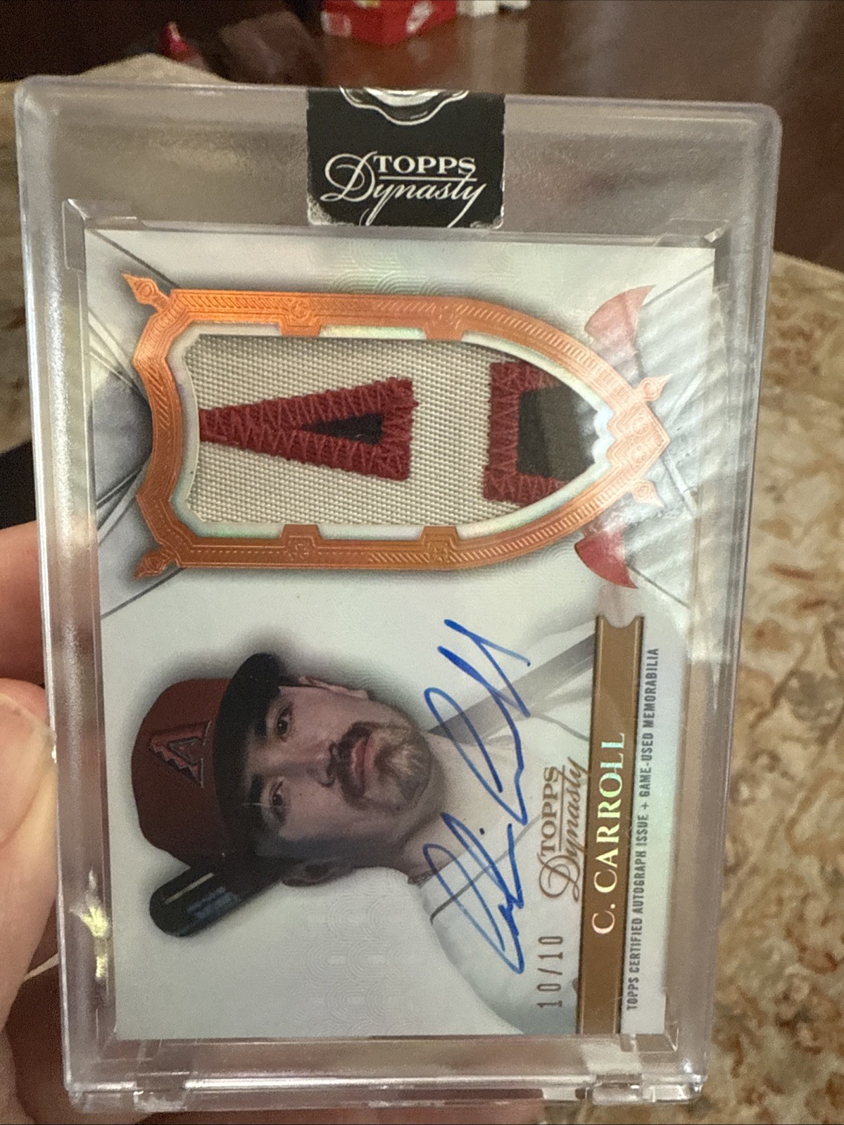2024 Topps Dynasty Corbin Carroll Patch Auto Autograph #/10 Diamondbacks view 3