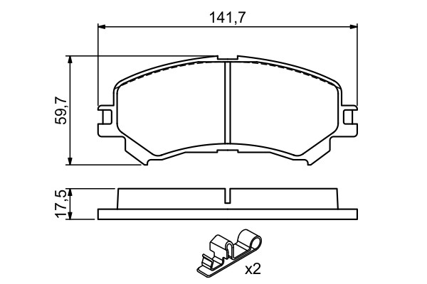 1X Bosch 0 986 494 720 Bremsbelagsatz Scheibenbremse FüR Renault Nissan-image