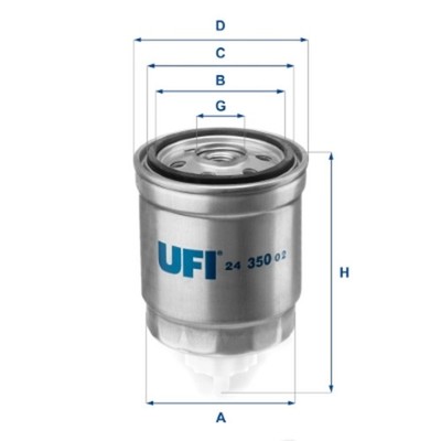 UFI Kraftstofffilter 24.350.02 Filtereinsatz für 106 1A PEUGEOT AX ZA 1C CITROËN