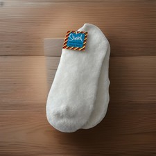 VTG Socks 80's Stretch White Low Cut Acrylic Slipper Lounge Sleep 9-11
