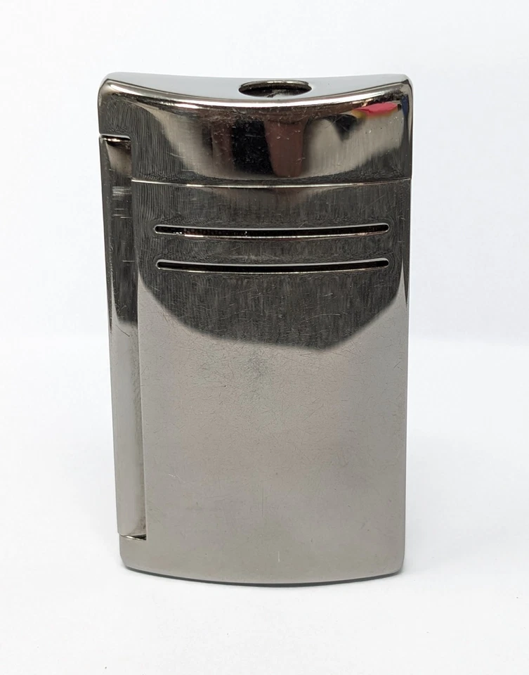 Accendino ST Dupont maxijet chrome vibration colore grigio non funziona ricambi - Immagine 3 di 4