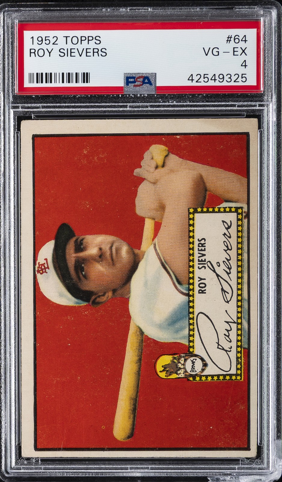 1952 TOPPS #64 ROY SIEVERS PSA 4
