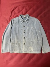 Vintage HBT Chore Jacket 60s 70s German French Herringbone Work Coat