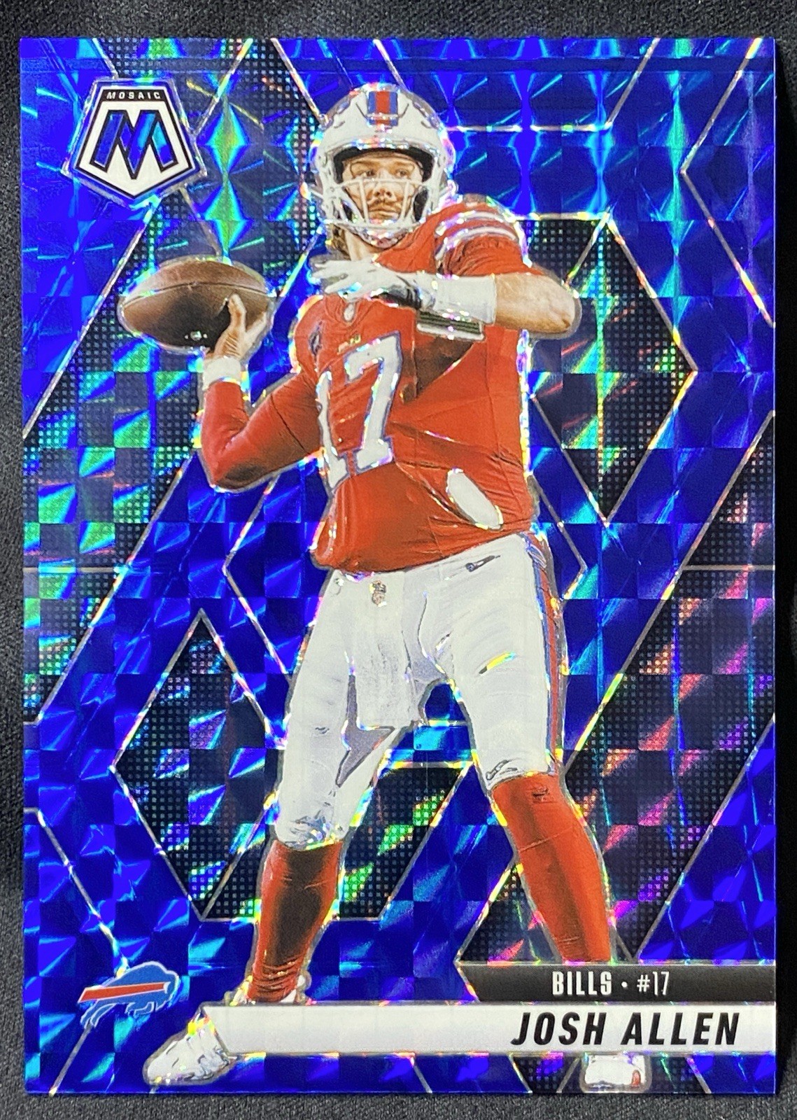 2025 Panini Mosaic #150 JOSH ALLEN /99 Blue PRIZM- Buffalo Bills - Near Mint