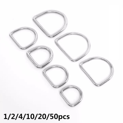 D Ringe Metallschlaufen Schnallen Edelstahl A2 Gurtband Schweißring 1~20/50 Stk