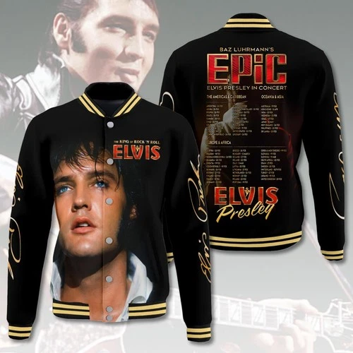 Elvis Presley Varsity Jacket Fast Ship - product listing photo