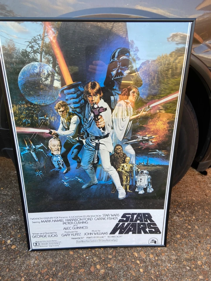 Cartel de Star Wars 24x36 de Carrie Fisher Estate con certificado de autenticidad Foto 3 de 4