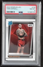2022 Panini Donruss UFC Tom Aspinall #216 Rated Rookie PSA 8