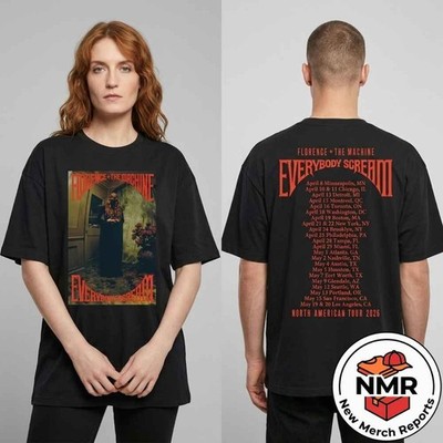 Florence x The Machine The Everybody Scream North American Tour 2026 T-shirt