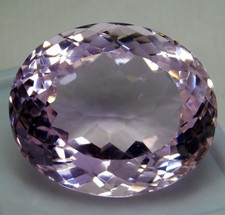 83.50 Ct Rare Natural Brazilian Pink Kunzite Certified Oval Cut 30.5x25.6 mm