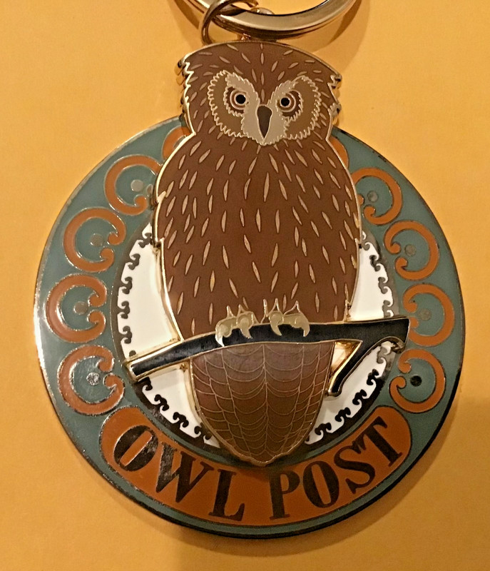 OWLS! Rare Harry Potter OWI POST Metal Key Fob/Medallion, Perfect Condition