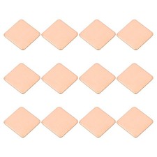 12 Pcs Heatsink Copper Pad Shim IC Chipset GPU Thermal Heatsink 15x15x0.6mm 