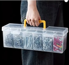Multi Compartment Tool Storage Box Organiser for Screws Nuts Bolts Small Parts