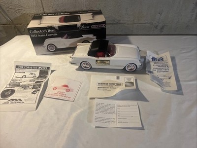 Beam 1953 Series White Corvette Decanter with Original Box/Packing Inserts EMPTY