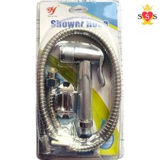 Chrome Effect Trigger Shower Head and Hose (150cm) Caravan/Motorhome
