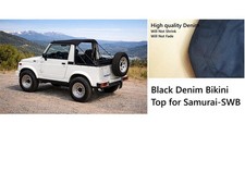 Bikini Top For Suzuki Samurai 1986-94-black Denim Fits Short Wheel Base Samurai Bikini Top For Suzuki Samurai 1986-94-black Denim Fits Short Wheel Base Samurai