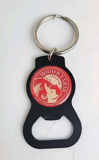 MOTHER EARTH BREWING, Kinston, NC, Black Metal Bottle Opener/Keychain (USA made)