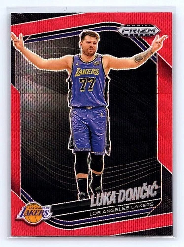 Luka Doncic 2024-25 Panini Prizm Black #5 Ruby Wave