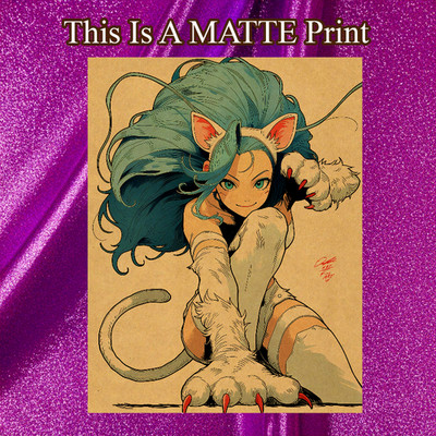 Felicia Darkstalkers Color Illustration MxdMedia Fine Art Print 8.5x11 - Keyeske
