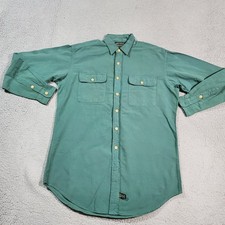 Vintage Polo Country Ralph Lauren Shirt Mens Small Green Long Sleeve USA Made