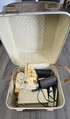 Vintage Juki M0-103 Sewing Machine - Working Condition w/ Carrying Case & Manual