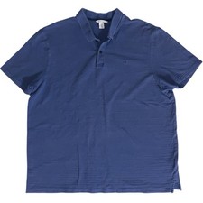 Calvin Klein Polo Shirt Men's Size XL Blue Short Sleeve CK Logo Cotton