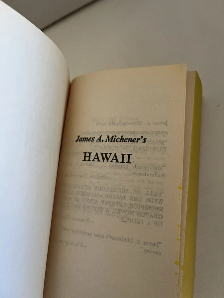 HAWAII by James A. Michener PB 20th Printing Fawcett 1973 Good/Very Good Foto 4 de 4